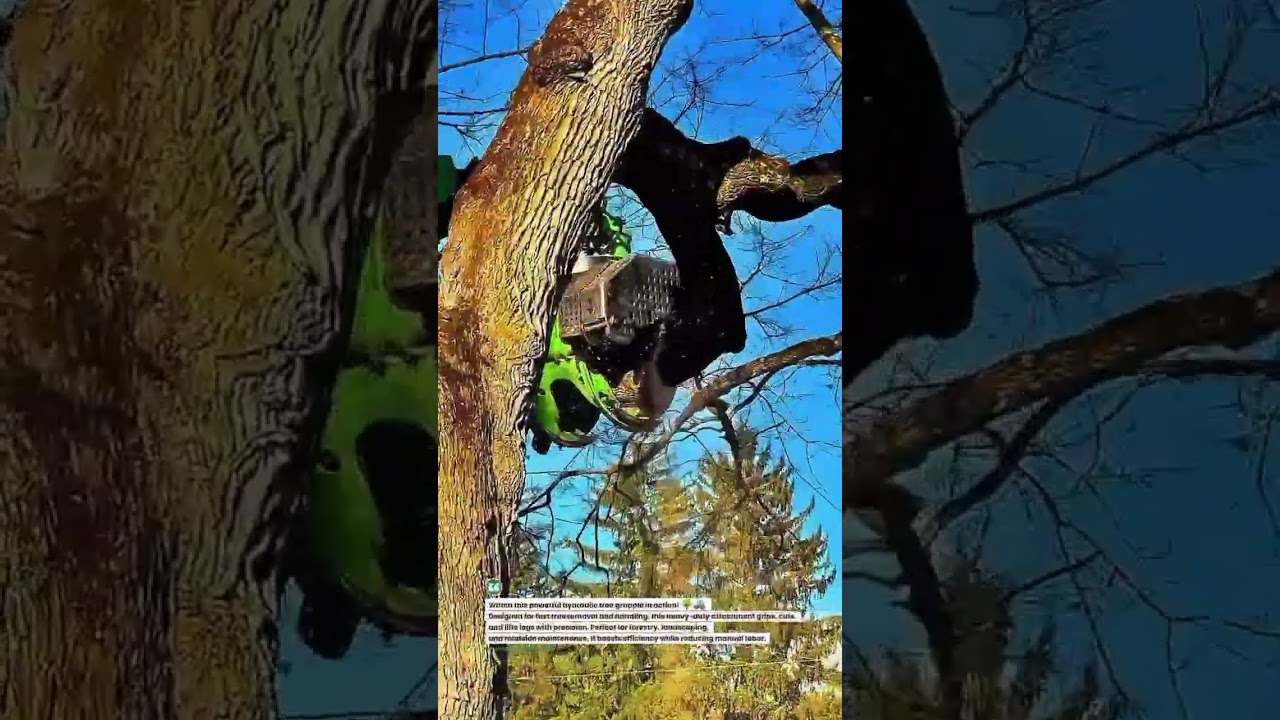 Mega Tree Grapple Harvester 🚜🌳 #AgriTech #TreeRemoval #HeavyMachinery