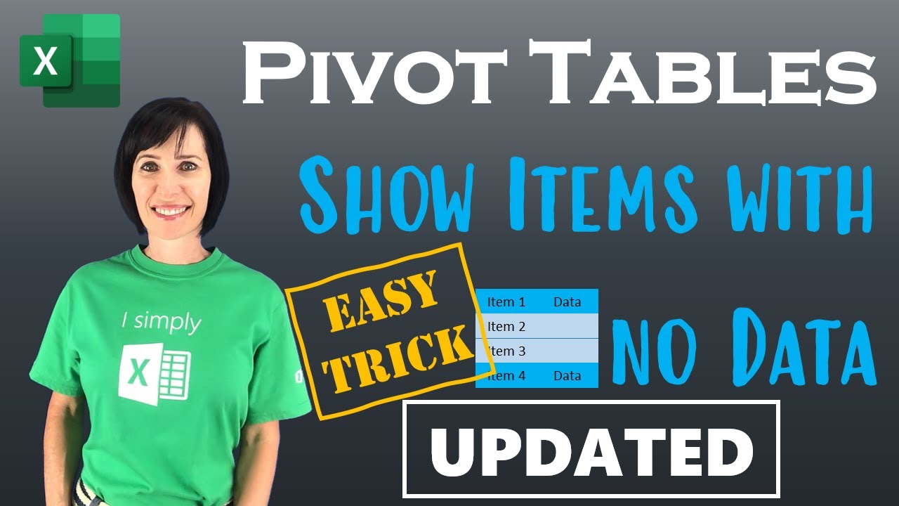 [UPDATED] Trick to show items with no data in PivotTables - including Power Pivot!