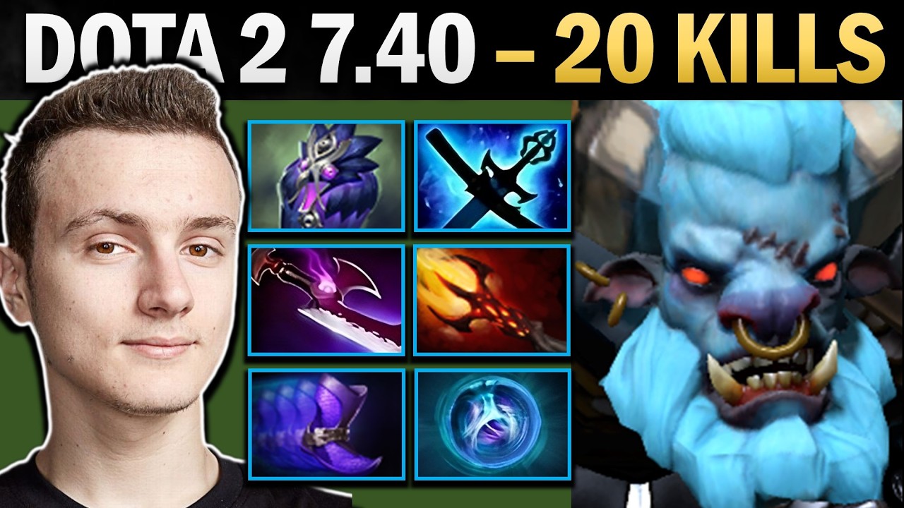 Spirit Breaker на оффлейне с Дагоном и 20 убийствами - Dota 7.41