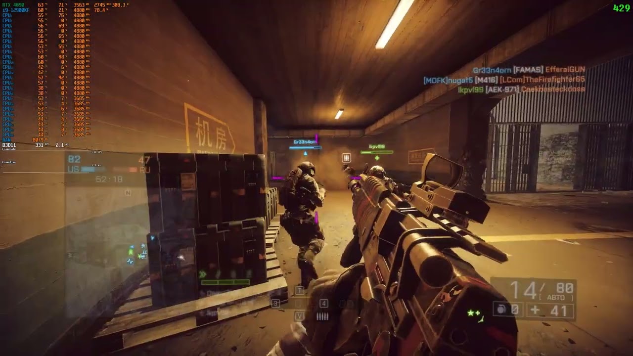 BF4 testing RTX 4090 | 1440p | Ultra Settings