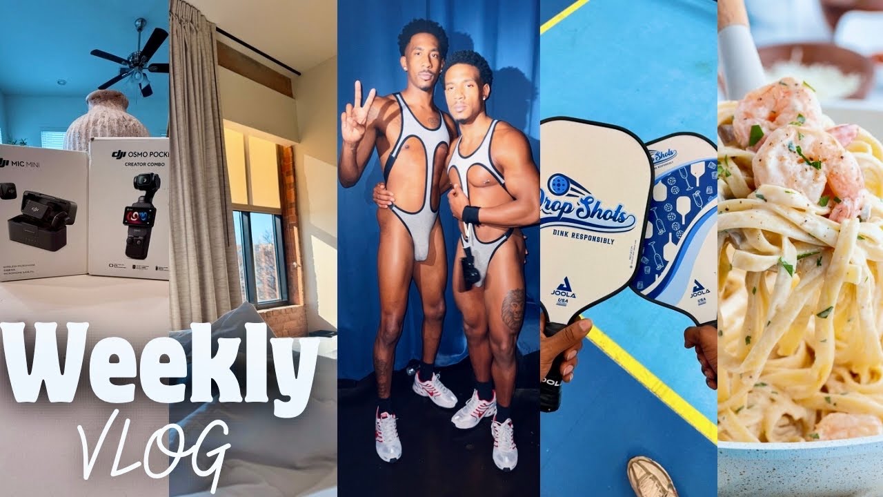 VLOG | Atl recap + new camera + pickleball date + cooking shrimp scampi + meal preps