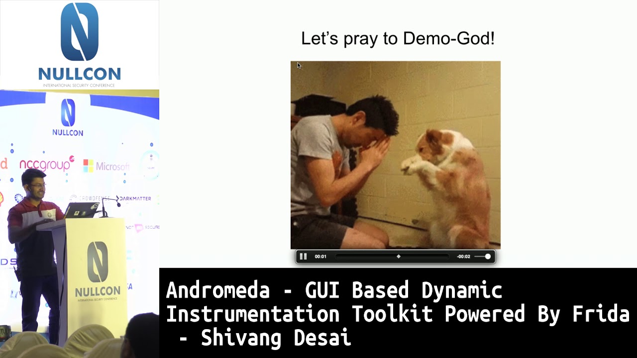 Andromeda- GUI based Dynamic Instrumentation Toolkit powered by Frida | Shivang Desai | nullcon 2019