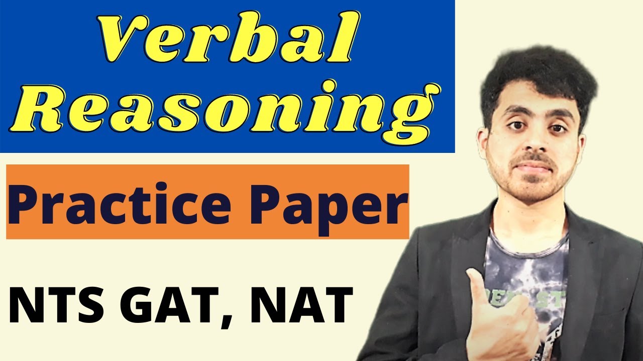 Verbal Reasoning Past Paper NTS GAT General, NAT |  Verbal Reasoning MCQs