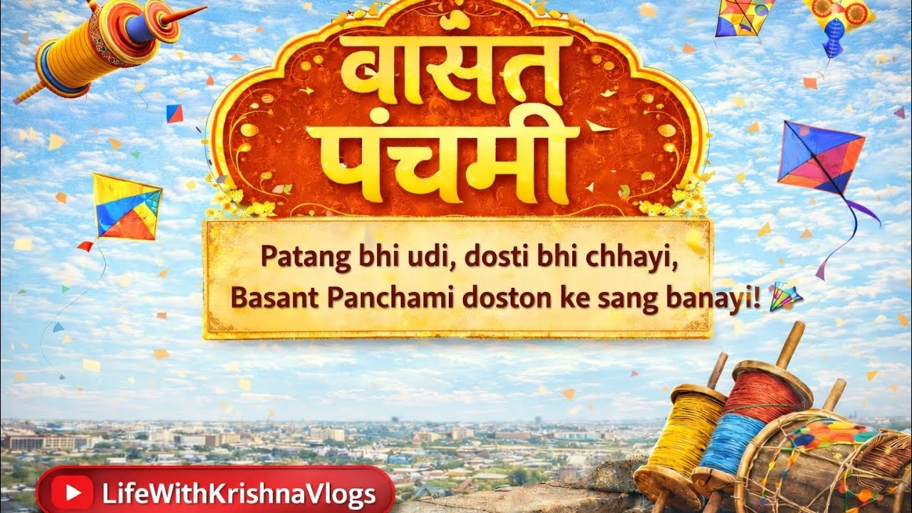 Patang bhi udi, dosti bhi chhayi,Basant Panchami doston ke sang banayi!” 🎉🪁