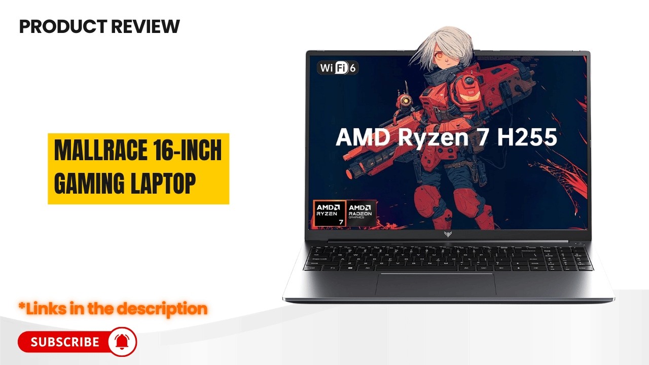 Обзор игрового ноутбука MALLRACE 16 дюймов | Сравнение производительности Ryzen 7 H255 и 6900HX, ...