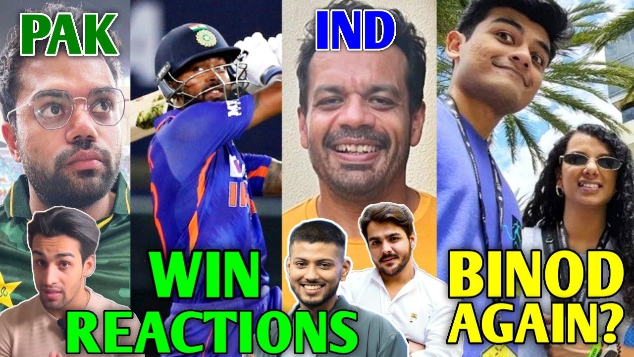 YouTubers REACT to India Vs Pakistan Match WIN! | Slayy Point BINOD Again?, Harsh Beniwal, SET India