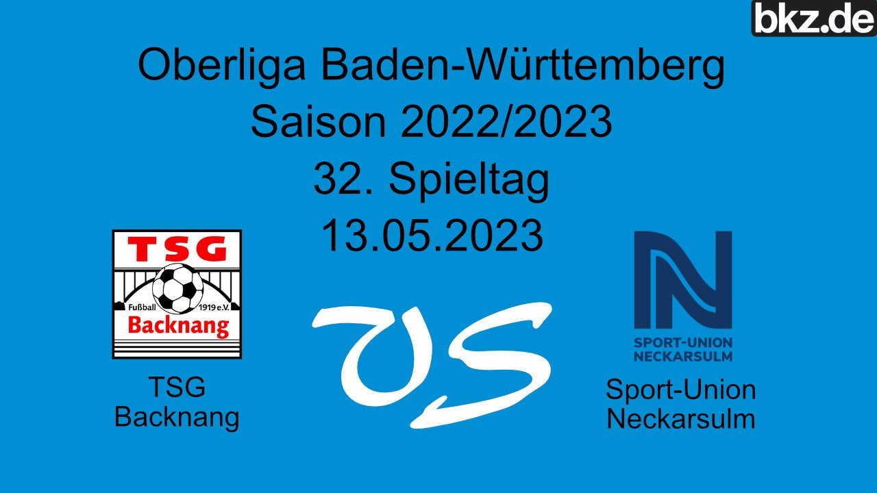 Fußball-Oberliga: TSG Backnang - Sport-Union Neckarsulm