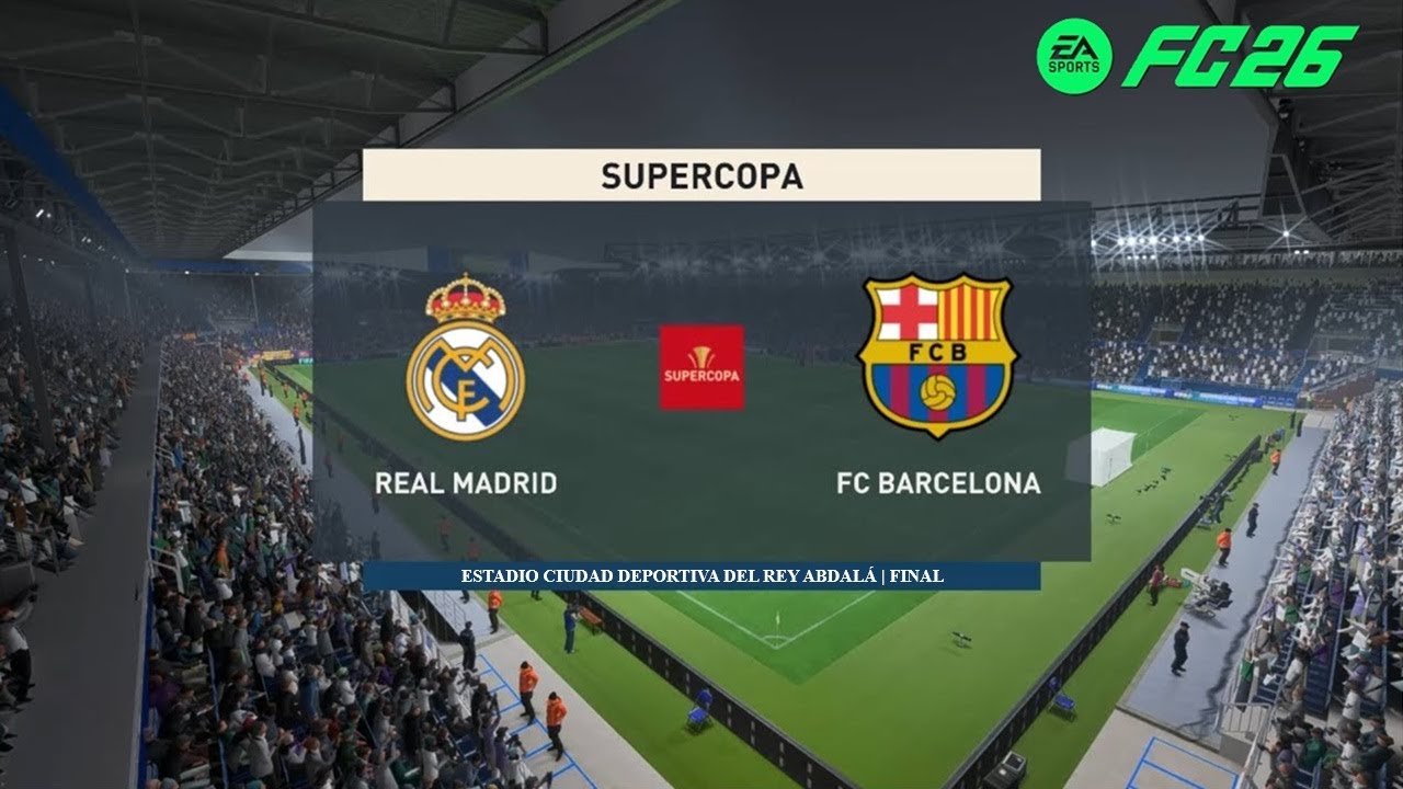 FC 26 - Real Madrid vs. Barcelona Ft. Mbappe, Yamal, Supercopa de España Final 2026 | PC™
