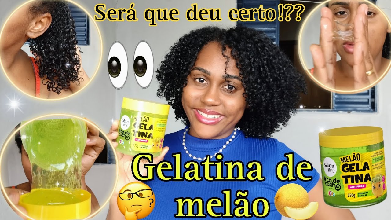 Testei a gelatina de melão antifrizz da Salon line 🍈✨