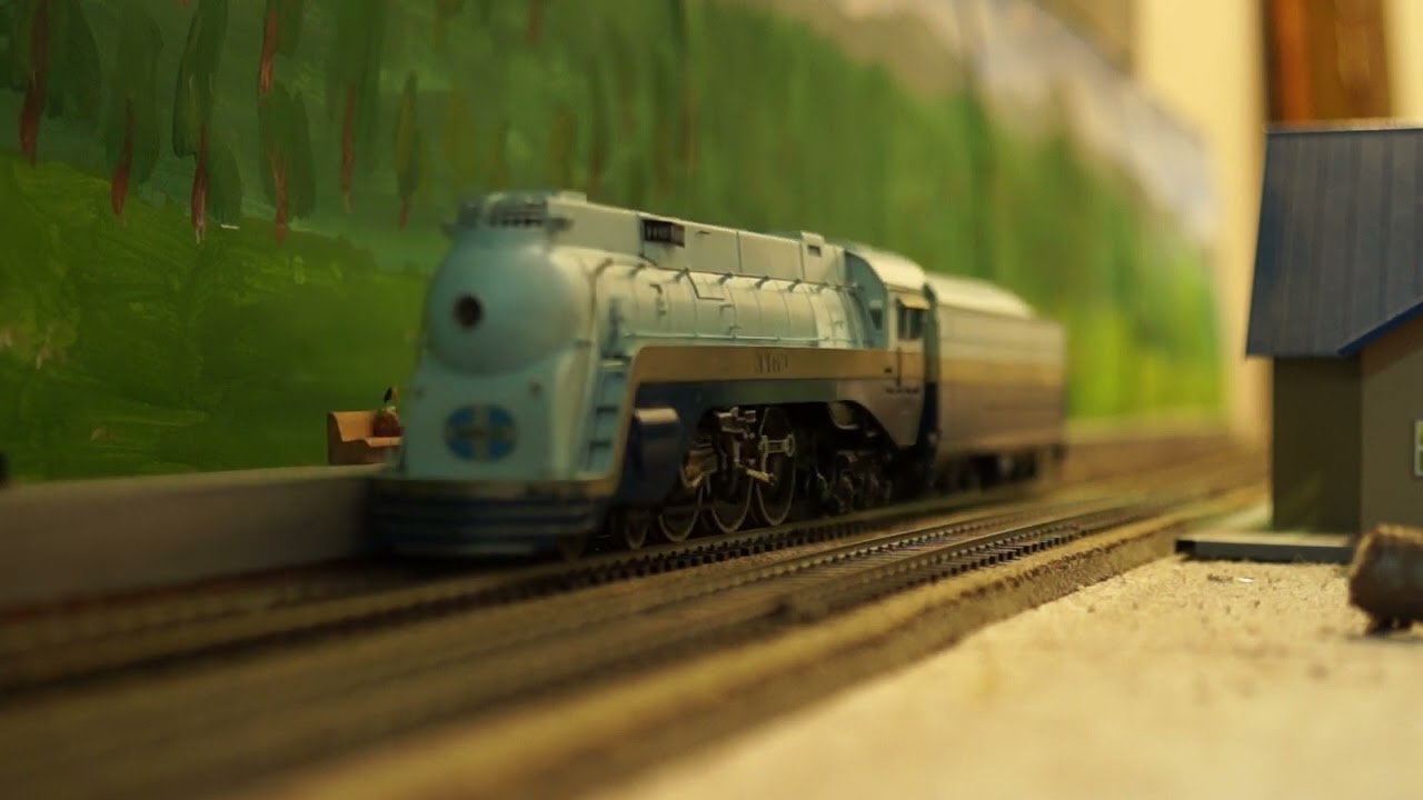 Atchison,Topeka & Santa Fe Railway (AT&SF) 4-6-4 Hudson 3460 Blue Goose  Tenshodo   銀座天賞堂 1970真鍮製HO