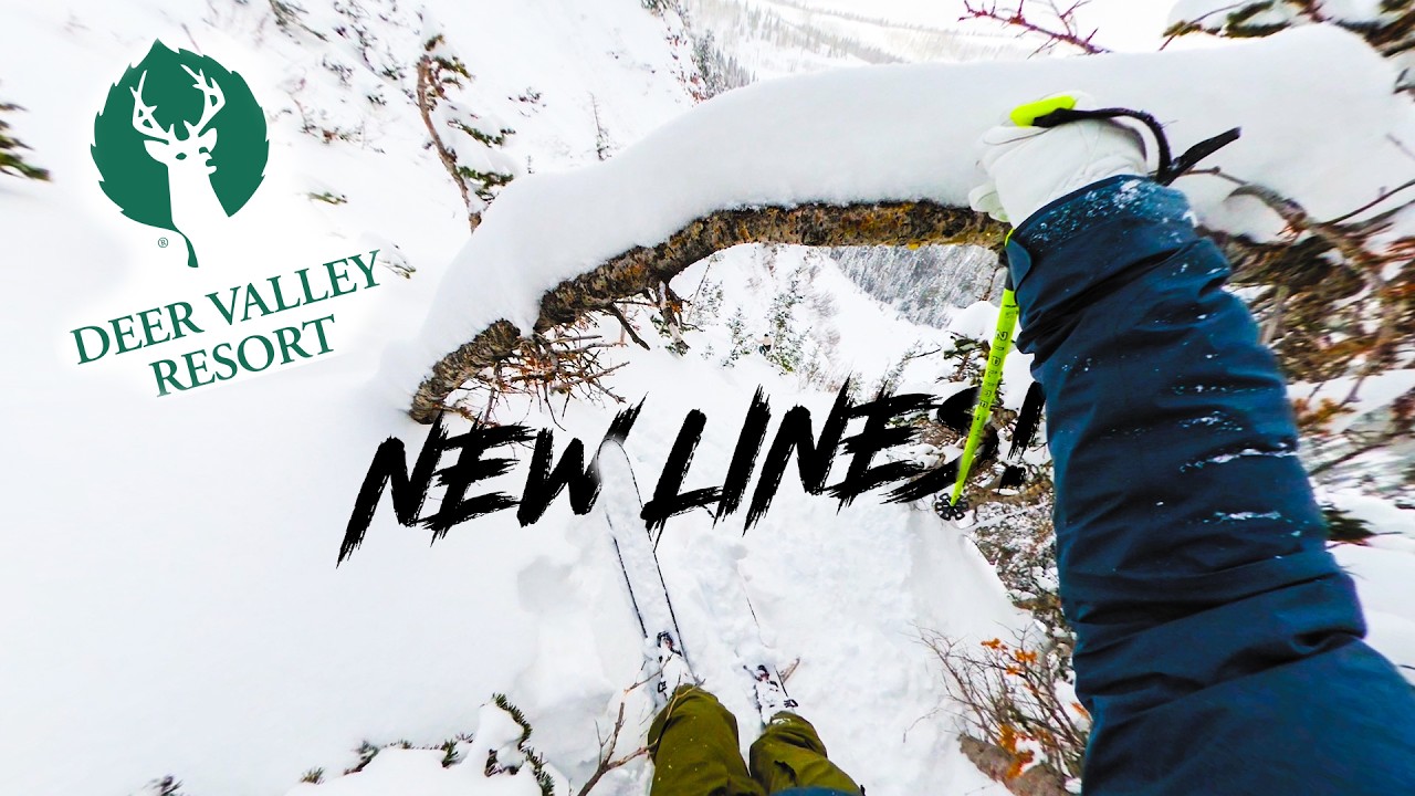 skiing NEW AREAS at DEER VALLEY! (chute 6, lady morgan, champion)
