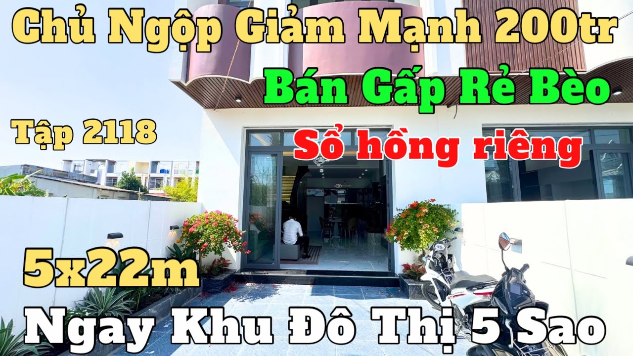Chính Chủ Quá Mệt Mỏi Bán Gấp Nhà Sổ Hồng Riêng 5x22m Rẻ Ngỡ Ngàng Ngay Khu Đô Thị 5 Sao