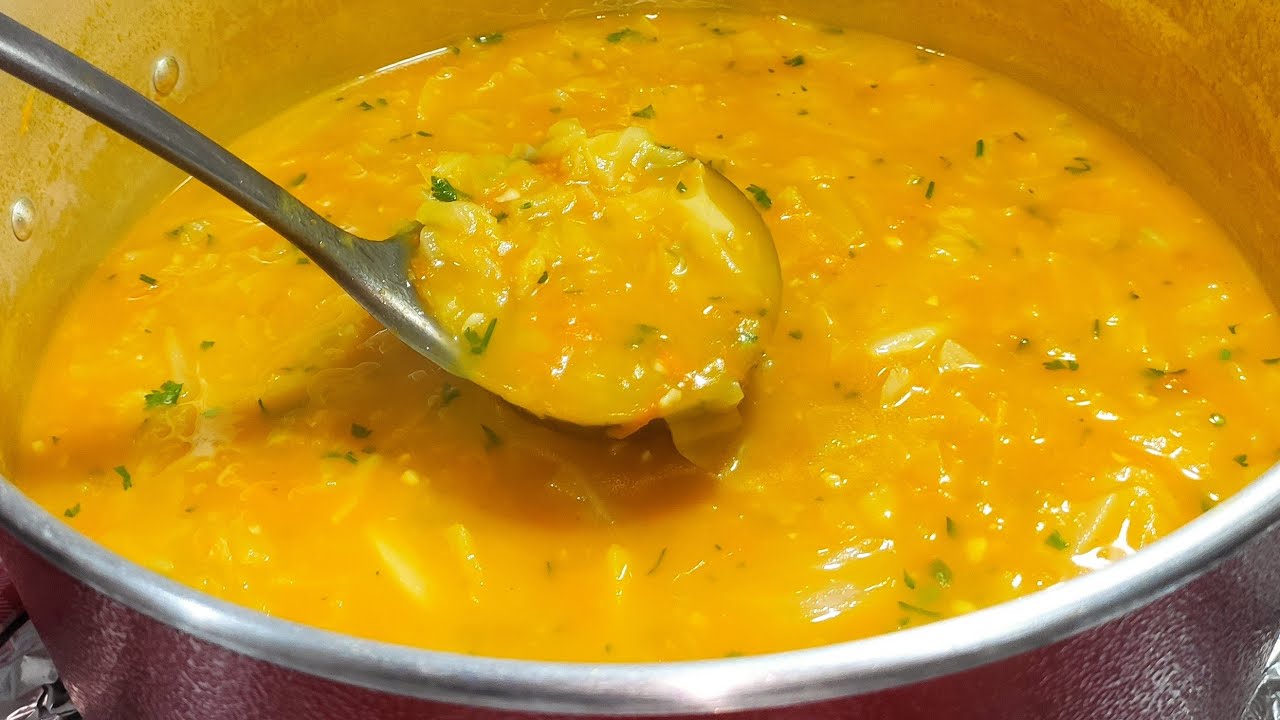 Sopa de Repolho Simples , Rápido de fazer e deliciosa !