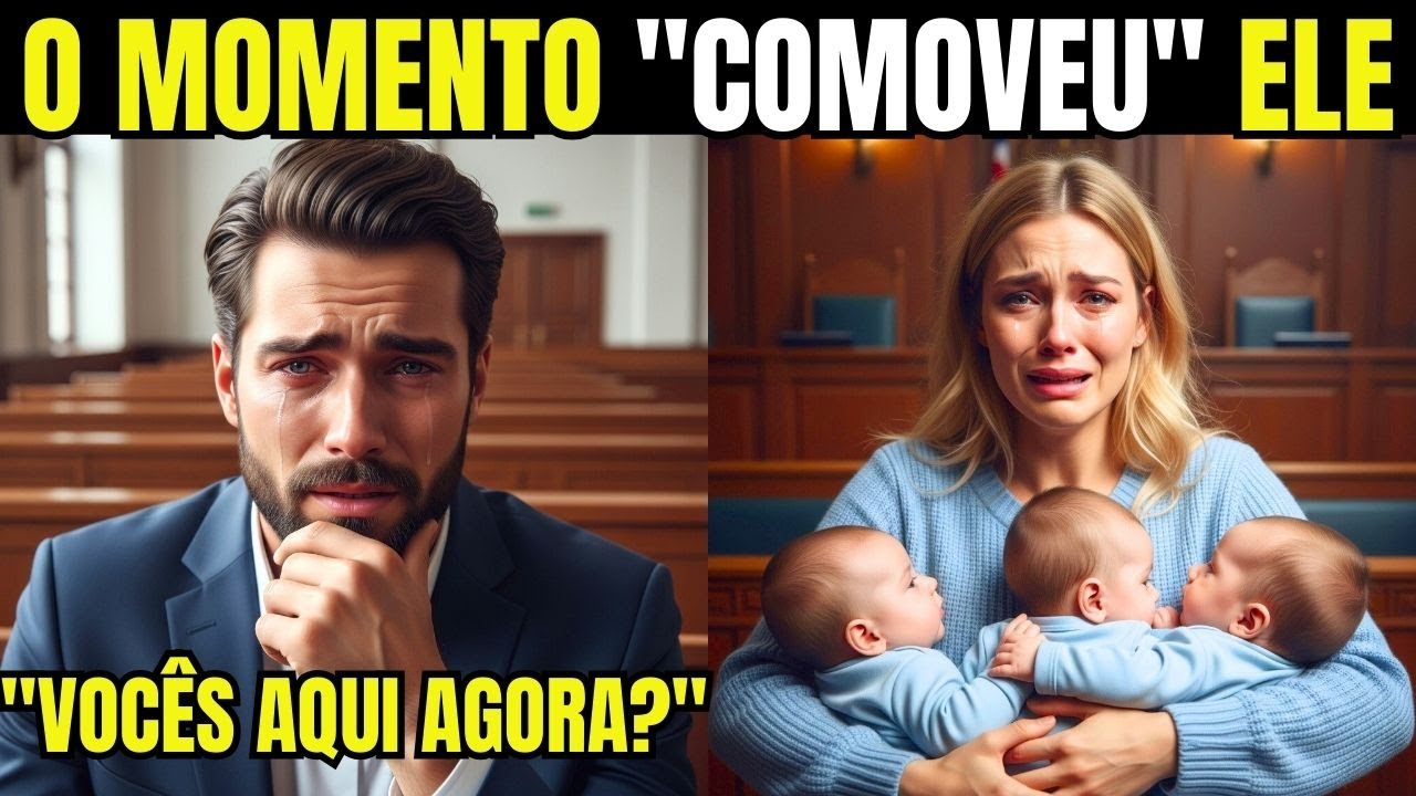MILIONÁRIO NO TRIBUNAL. EX-ESPOSA CHEGA COM OS TRIGÊMEOS E O CONFRONTA