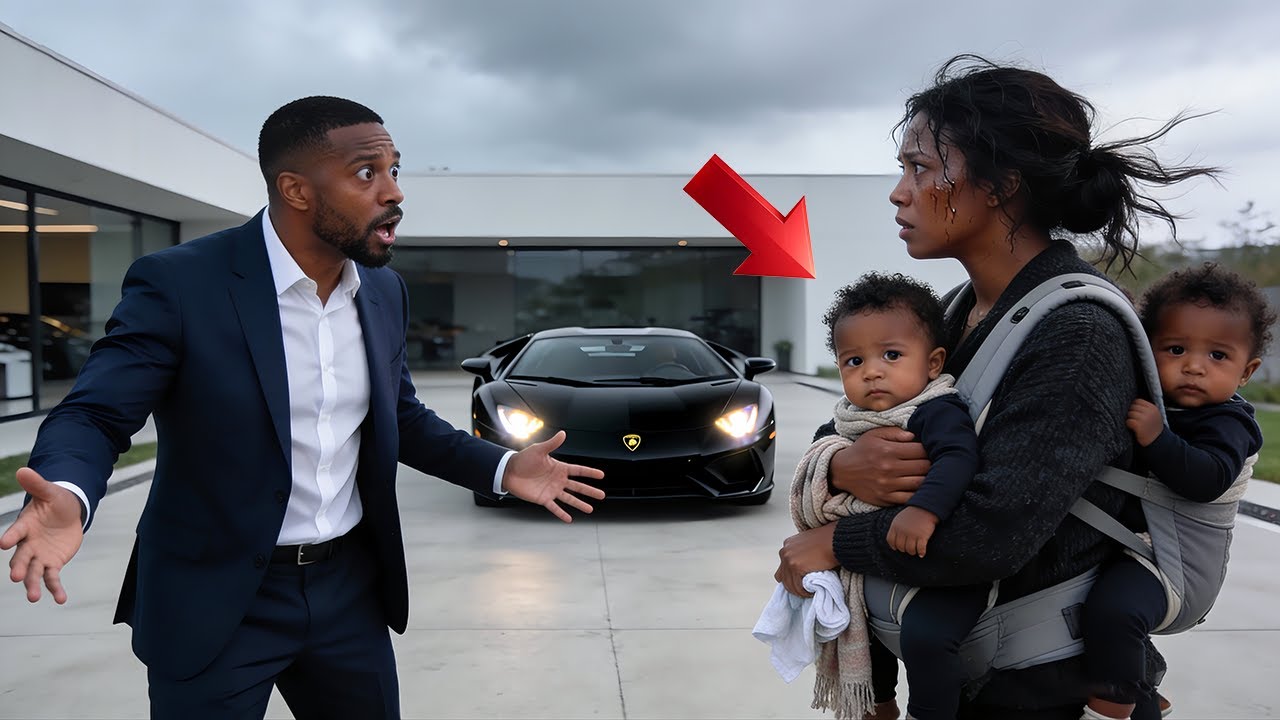 A HOMELESS WOMAN CLEANS A BILLIONAIRE’S CAR WHILE CARRYING TWINS HIS REACTION TURNS EVERYTHINGAROUND