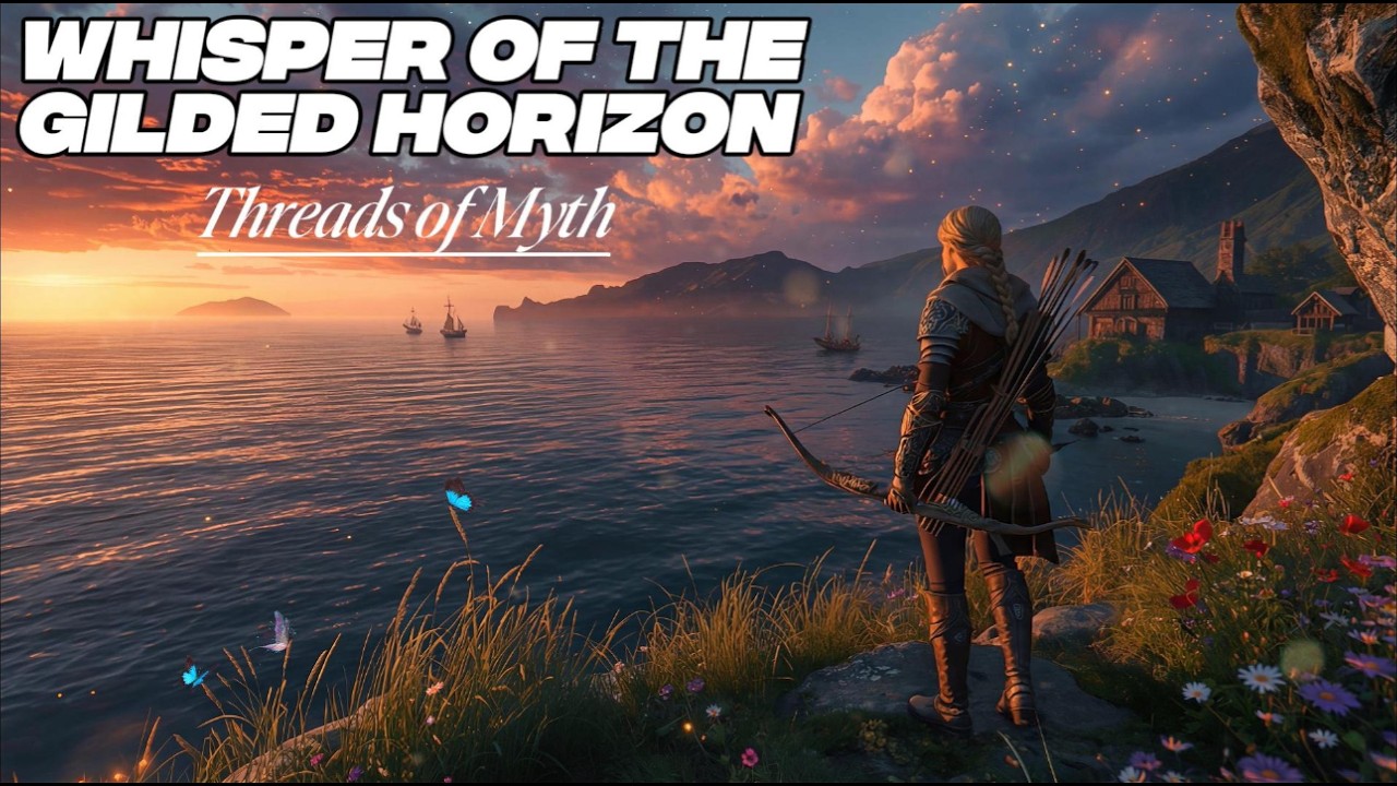 Whisper of the Gilded Horizon | Fantasy Celtic Ambience | Relaxing Music [No Ads]