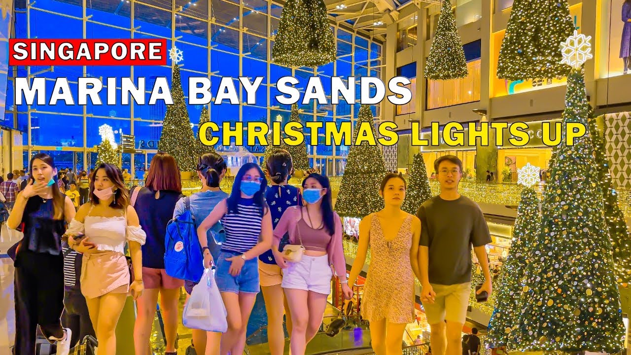 Marina Bay Sand Christmas Lights Up | Singapore City Christmas 2022