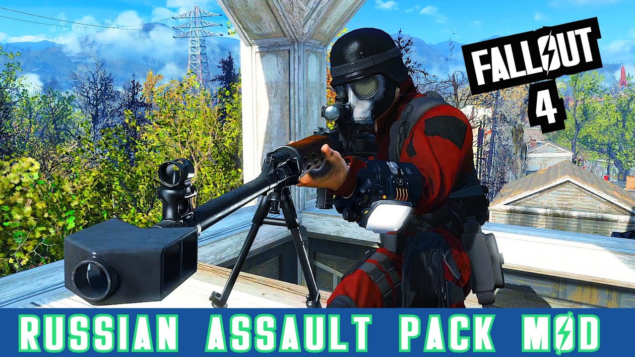 Fallout 4 Weapon Mod Showcase - RUSSIAN ASSAULT PACK