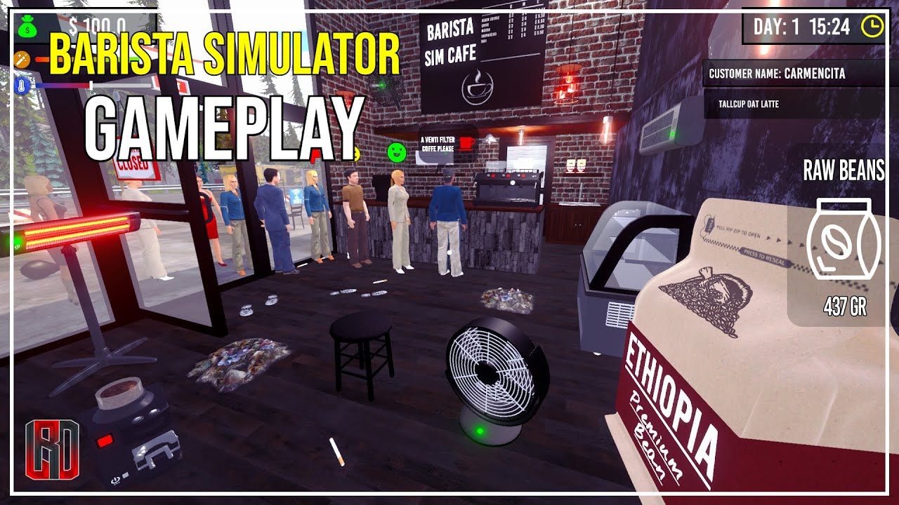 Barista Simulator Gameplay {1080p 60FPS} | No Commentary