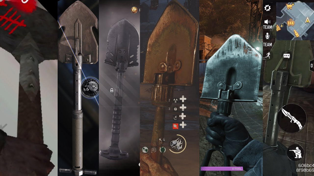 Call of Duty Zombies Shovel Evolution (WAW,BO2,AW,BO3,MWR,WW2,BOCW,VG,BO6)