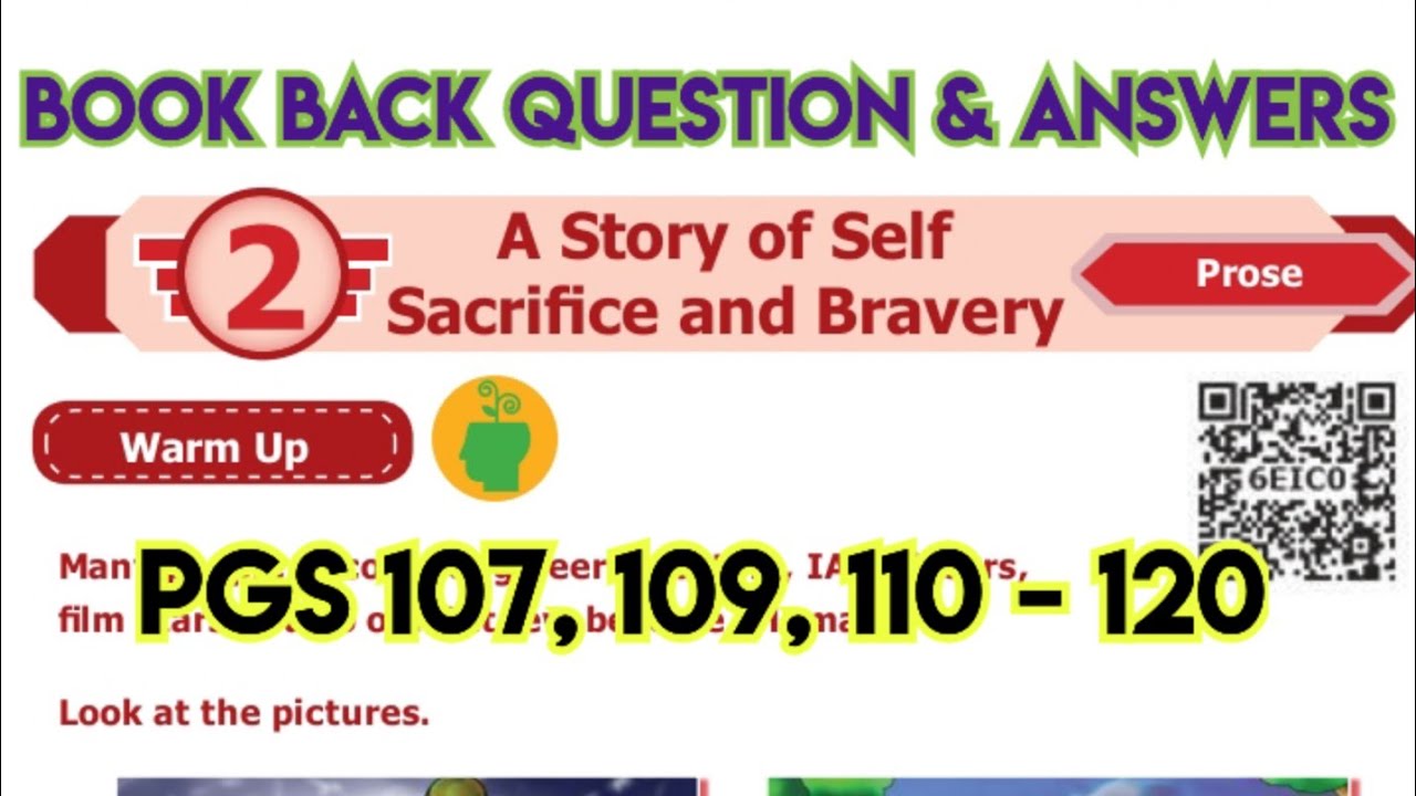 A story of self sacrifice and bravery std 7  unit 2 book back question and answers