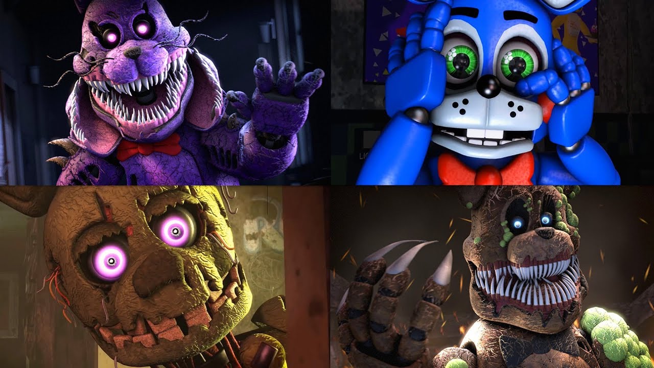 10 FIVE NIGHTS AT FREDDY'S ANIMATRONIC VOICES ANIMATED (FNAF ANIMATIONS)