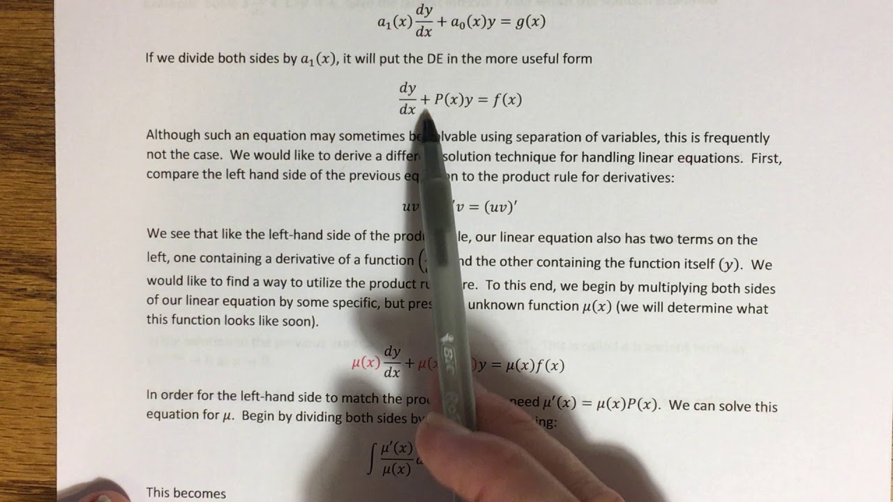 2.3 - Linear Equations (Part 1)
