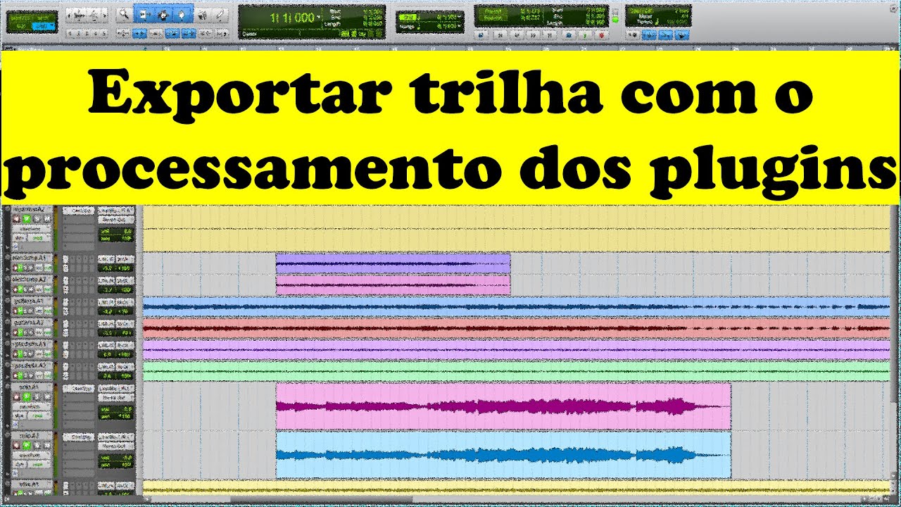 Como exportar a trilha j&aacute; com o processamento dos plugins no Pro Tools 10?