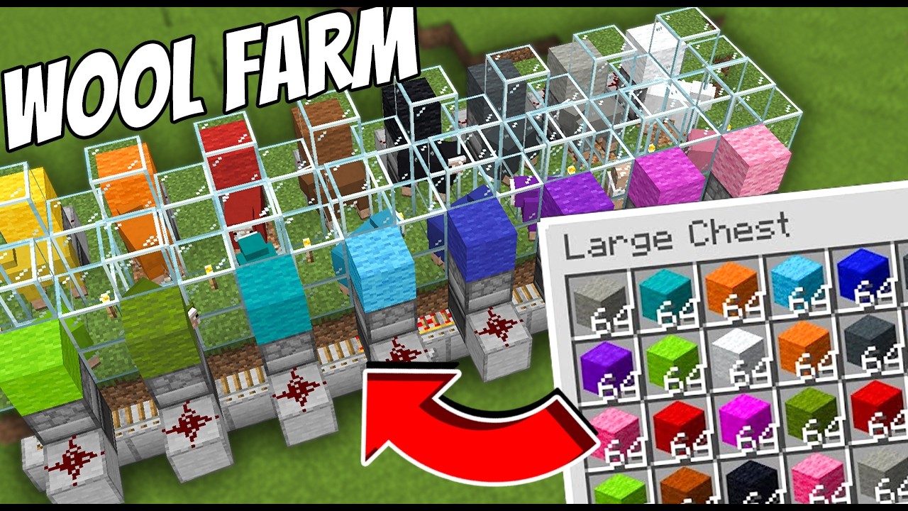 EASIEST WOOL FARM | Sheep Farm | JAVA & BEDROCK