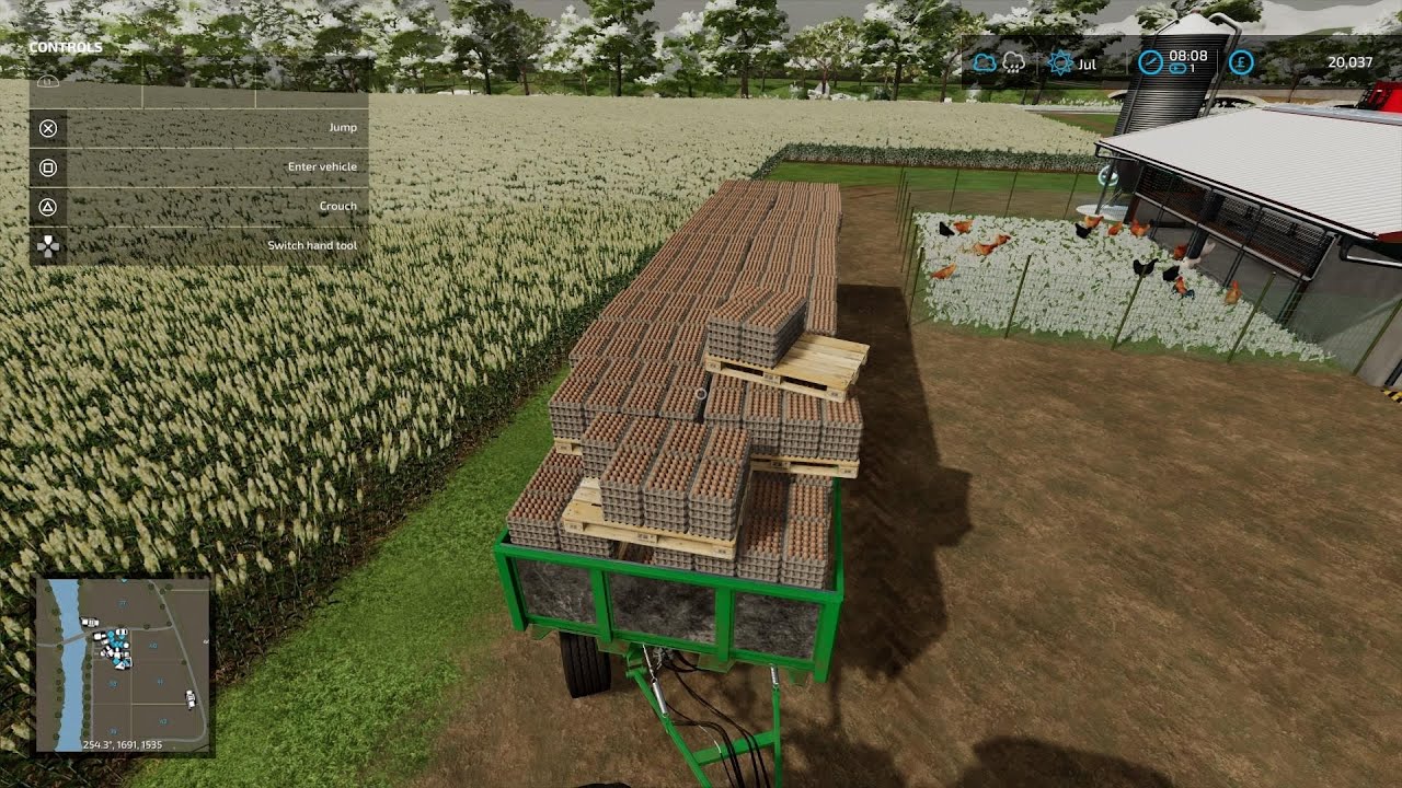 How to collect and sell eggs in farming simulator Fs23 🔥