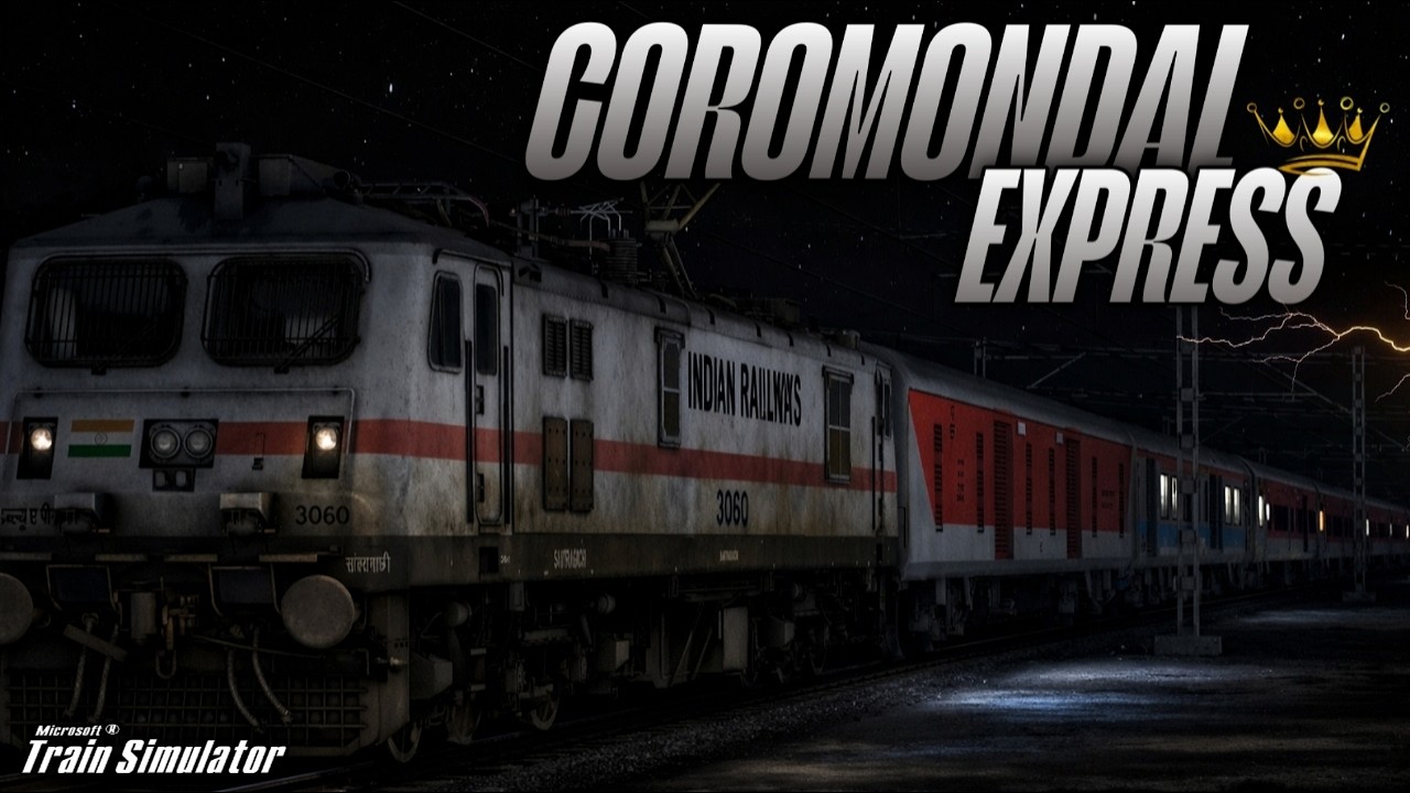 The King of the Track 👑Journey in 12842 Coromandel Express | Train Simulator |Msts / Open Rails Live