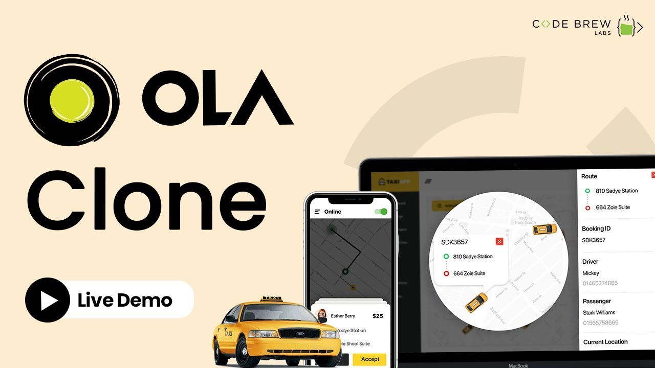 Ola Clone - Ola Like Ride Share App Development | White Label Ride Sharing App (Live Demo)