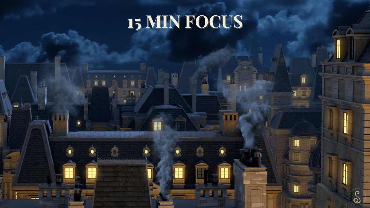 European Rooftops | 15 Minute Focus Timer (Soft Music)