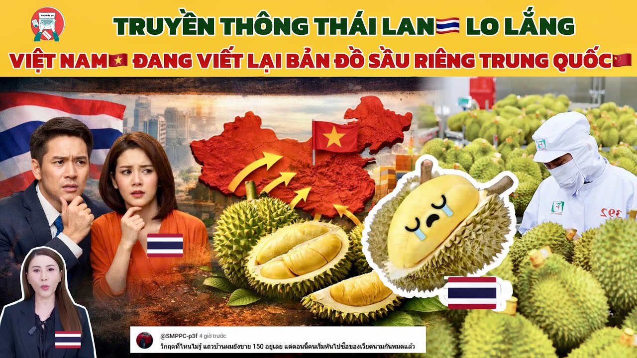 🔥Truyền thông Thái Lan Lo lắng: Việt Nam Đang Viết Lại Bản Đồ Sầu Riêng Tại Trung Quốc
