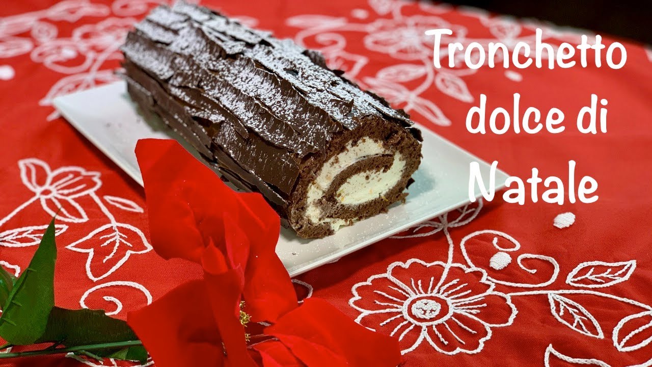 TRONCHETTO DOLCE DI NATALE cioccolato e arancia | B&ucirc;che de No&euml;l | ricetta senza lievito