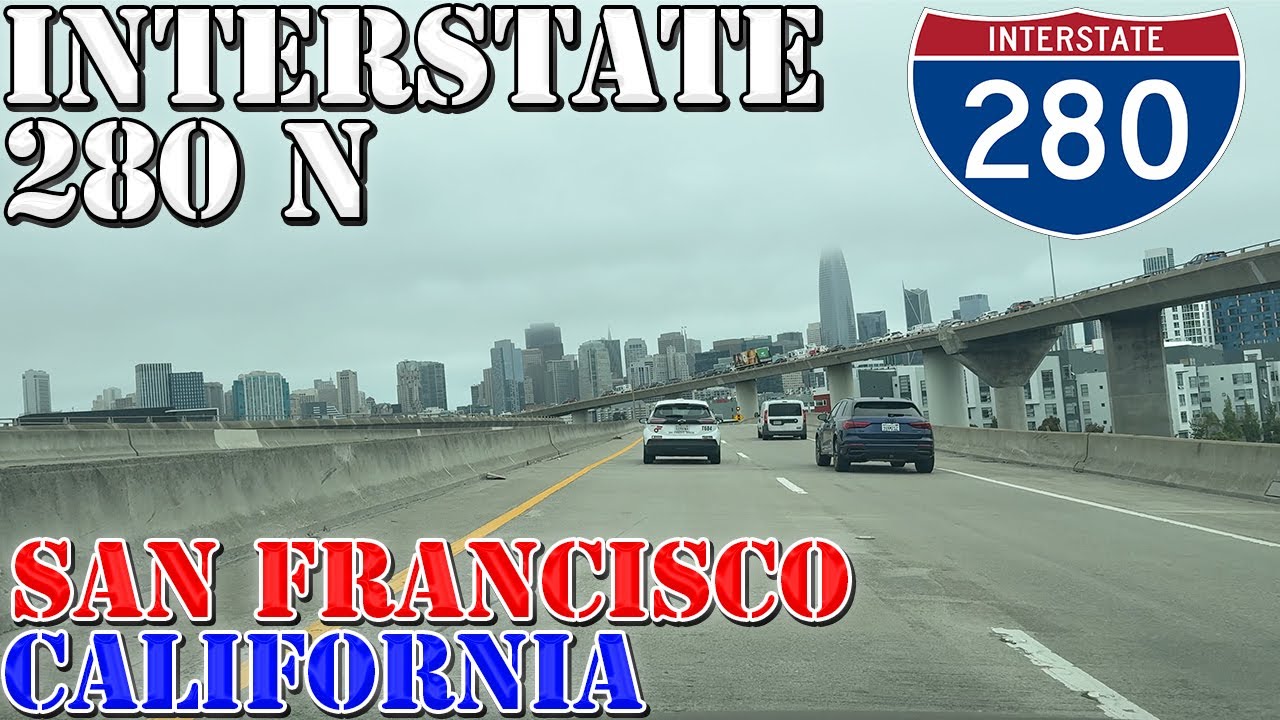 I-280 North - San Francisco - California - 4K Highway Drive
