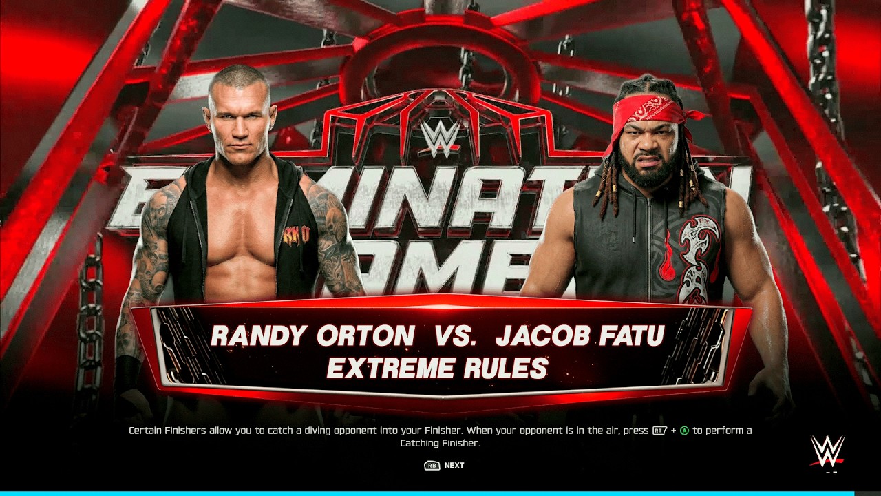 WWE 2K25 — Рэнди Ортон против Джейкоба Фату — RKO против самоанского оборотня (жестокость)