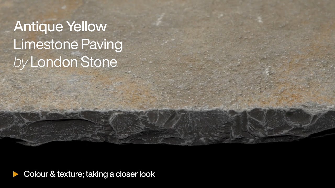 Antique Yellow Limestone - Surface Texture, Colour Variation, Wet & Dry, & Edge Profile