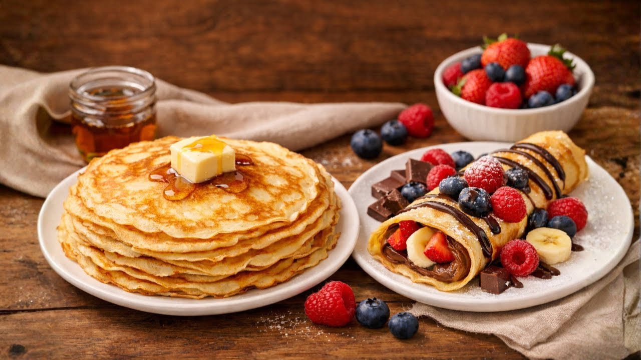 MAGIQUES CREPES 2 Ingrédients SEULEMENT 🥞 Sans Œufs ni Sucre - #CrepesFaciles #SansOeufs 🥞✨🔥