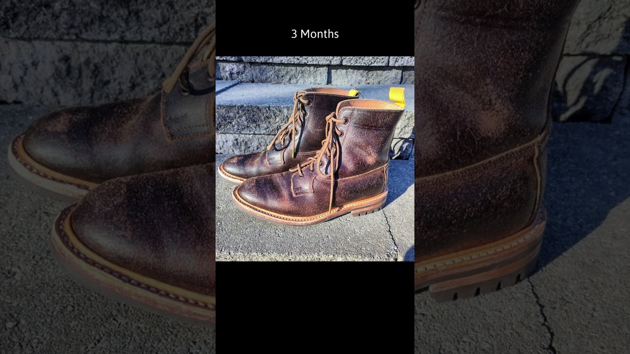 Tricker's Burford Plain Toe Boot in HorweenJava Waxed Flesh