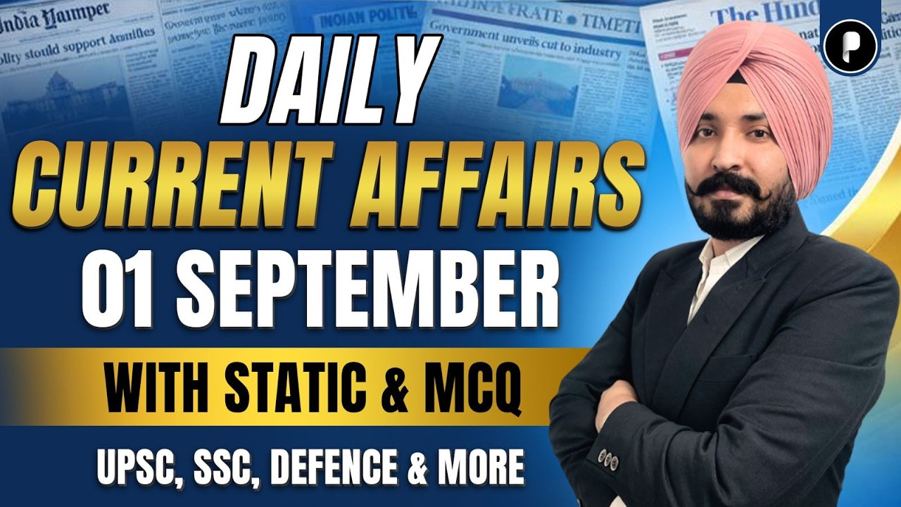1 September Current Affairs 2026 | Daily Current Affairs | Current Affairs Today