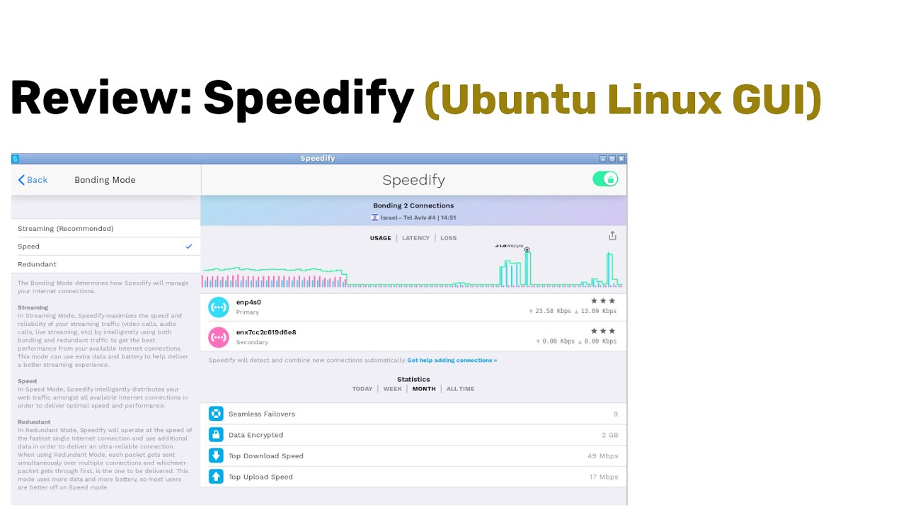 Independent Speedify Review - Bonding ISP With 4G Cellular Using Ubuntu Linux GUI