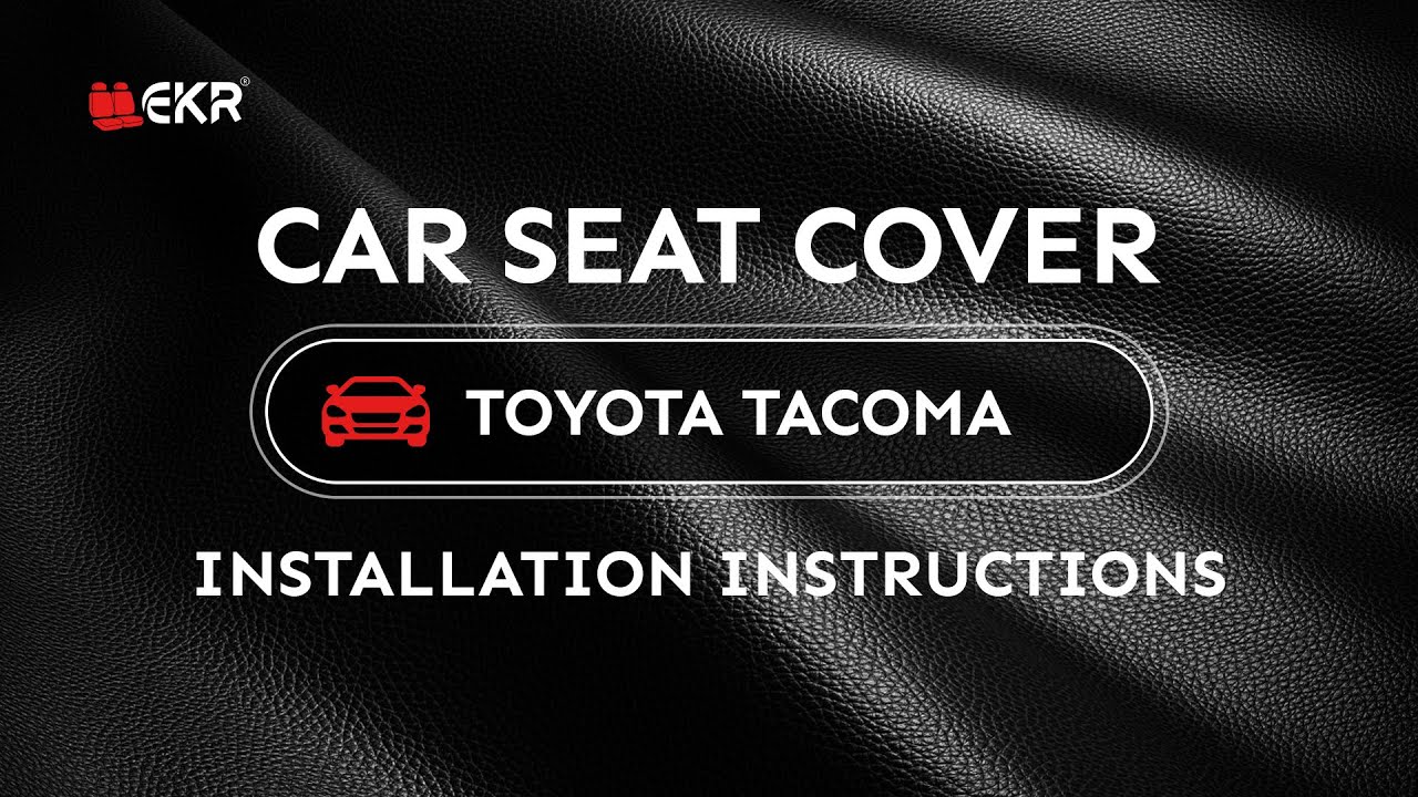 Toyota tacoma custom leather seat covers front and rear full set installation tutorial