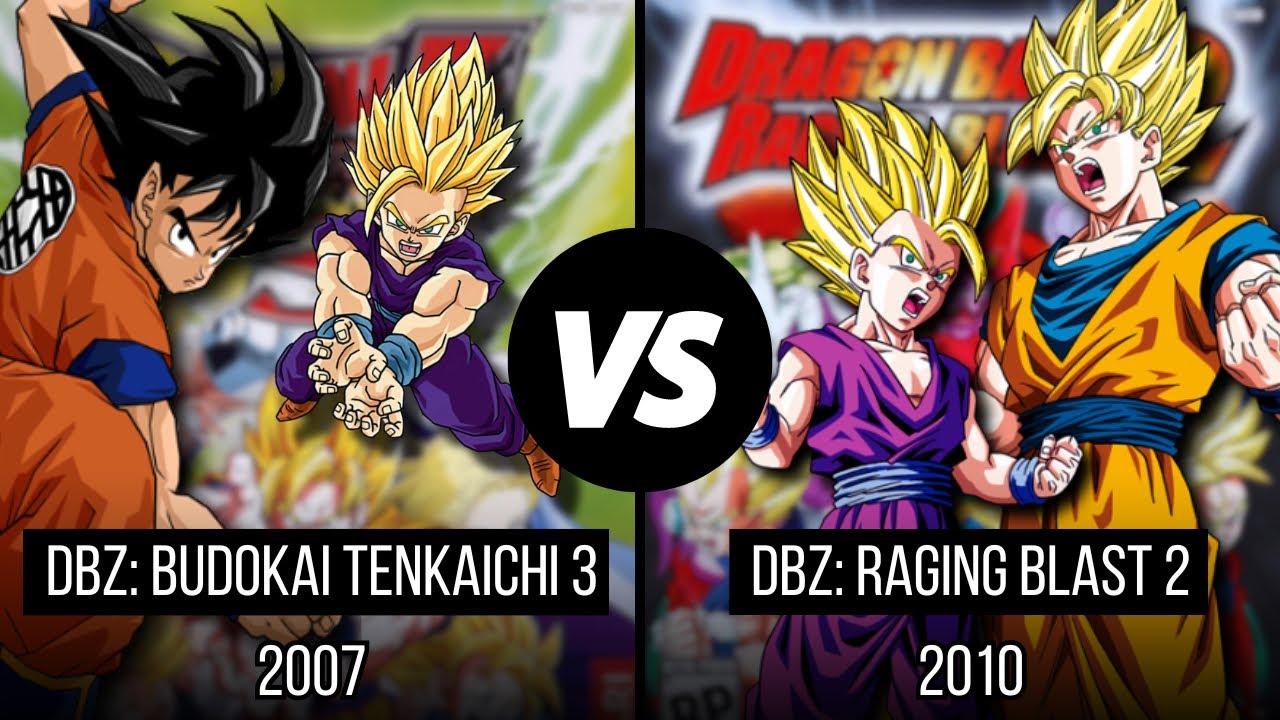 DBZ: Tenkaichi 3 vs Raging Blast 2 (Gameplay Comparison)