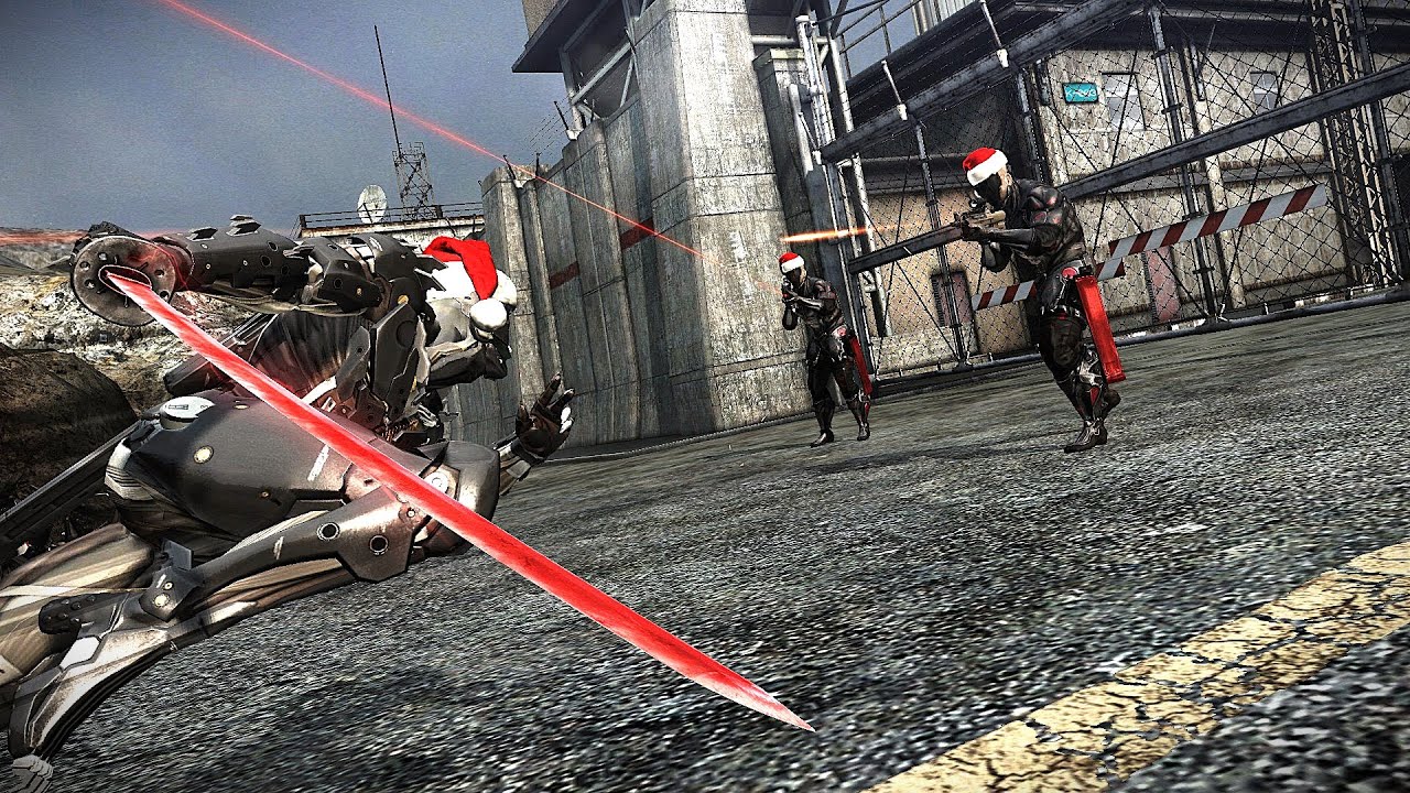 Raiden Clears the Naughty List-Metal Gear Rising Christmas Mod