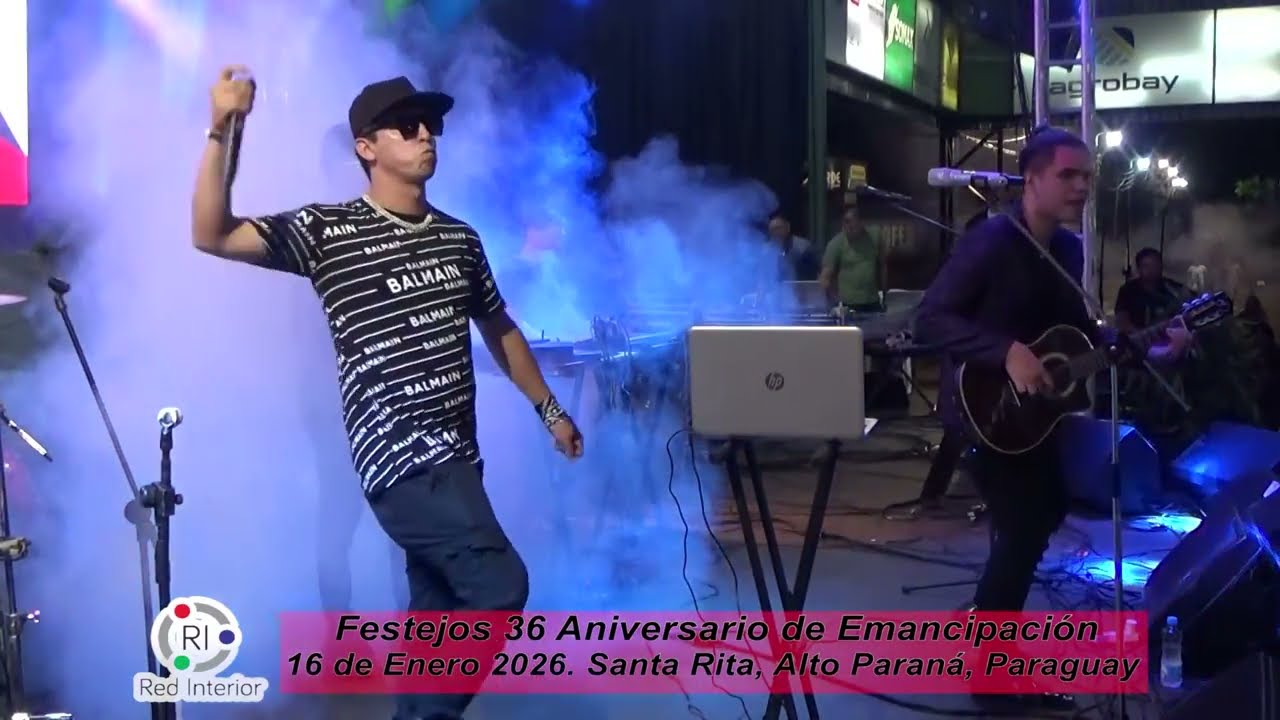 Festejos 36 Aniversario de Emancipación Municipio de Santa Rita. Show Francisco Maidana