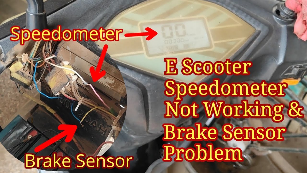 Electric scooter speedo meter not working | Electric scooter brake sensor problem