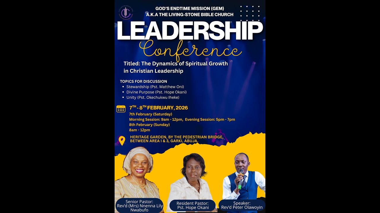 LEADERSHIP CONFERENCE || REV. PETER OLAWOYIN || 7TH FEBRUARY, 2026