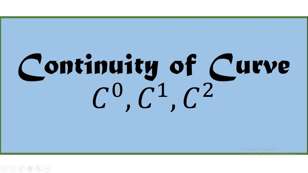 Continuity Criteria for Curves | Bezier Curve continuity upto second order C2 | BIT Durg