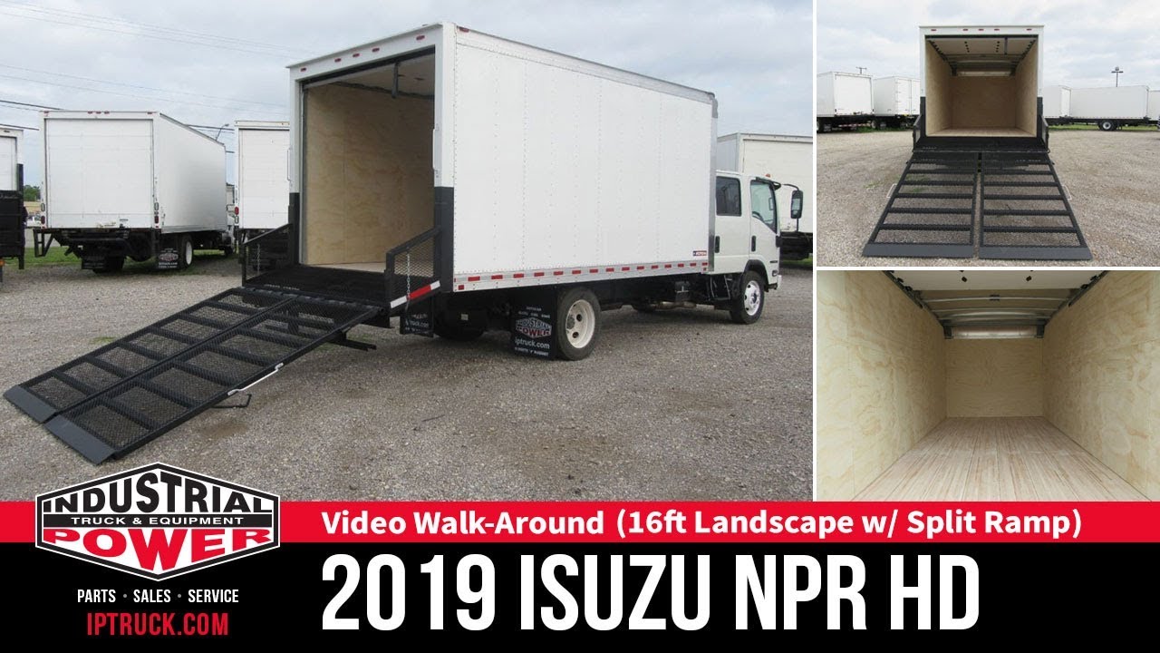 Dallas Landscape Truck | 2019 Isuzu NPR HD 16ft Landscape Truck with Split Dove-Tail Ramp